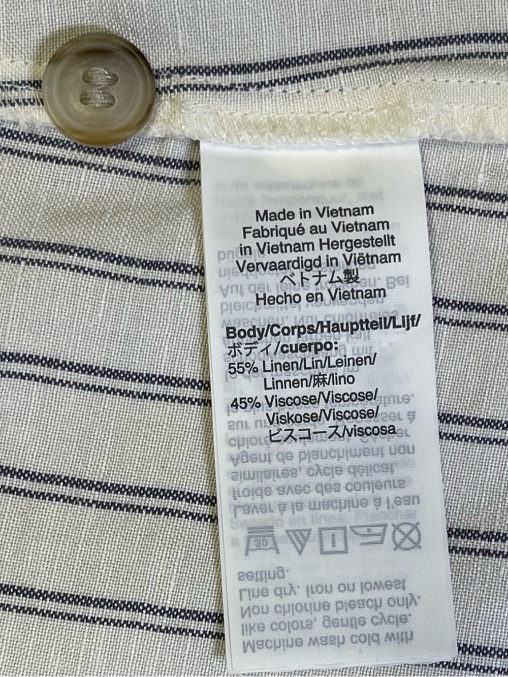 Madewell Linen-Blend Pinstripe Button-Front A-Line Midi Skirt Size 2 - Picture 4 of 9